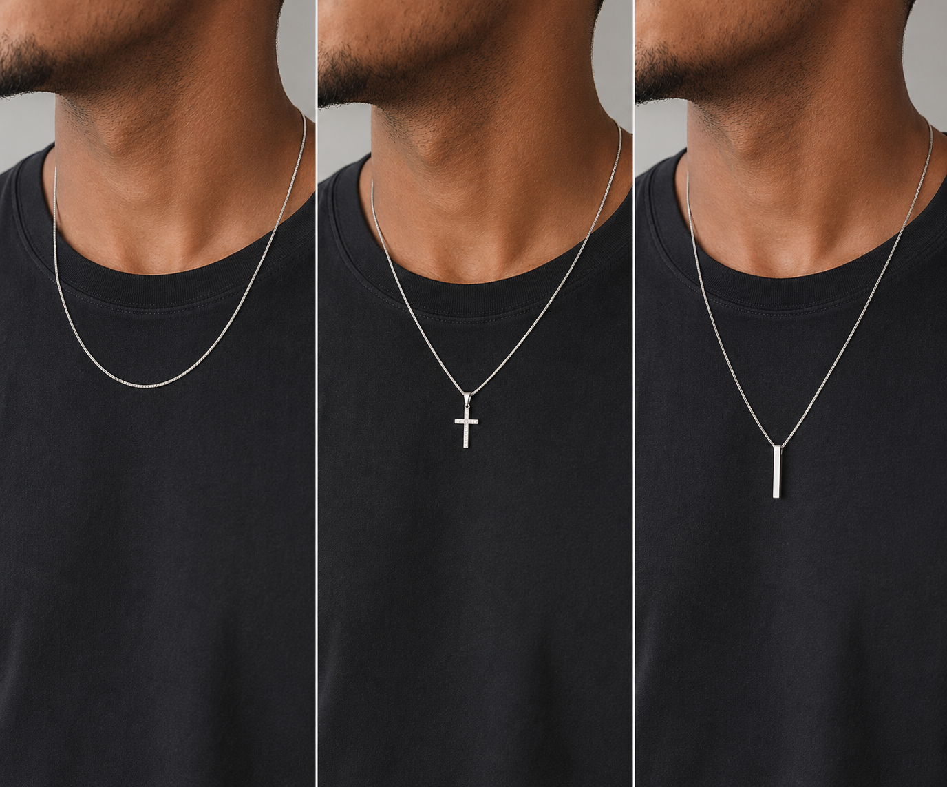 Qual acessório masculino usar no pescoço? Guia de correntes, colares e pingentes