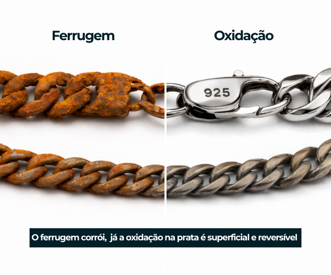 Prata 925 enferruja? Não. Entenda por que ela escurece