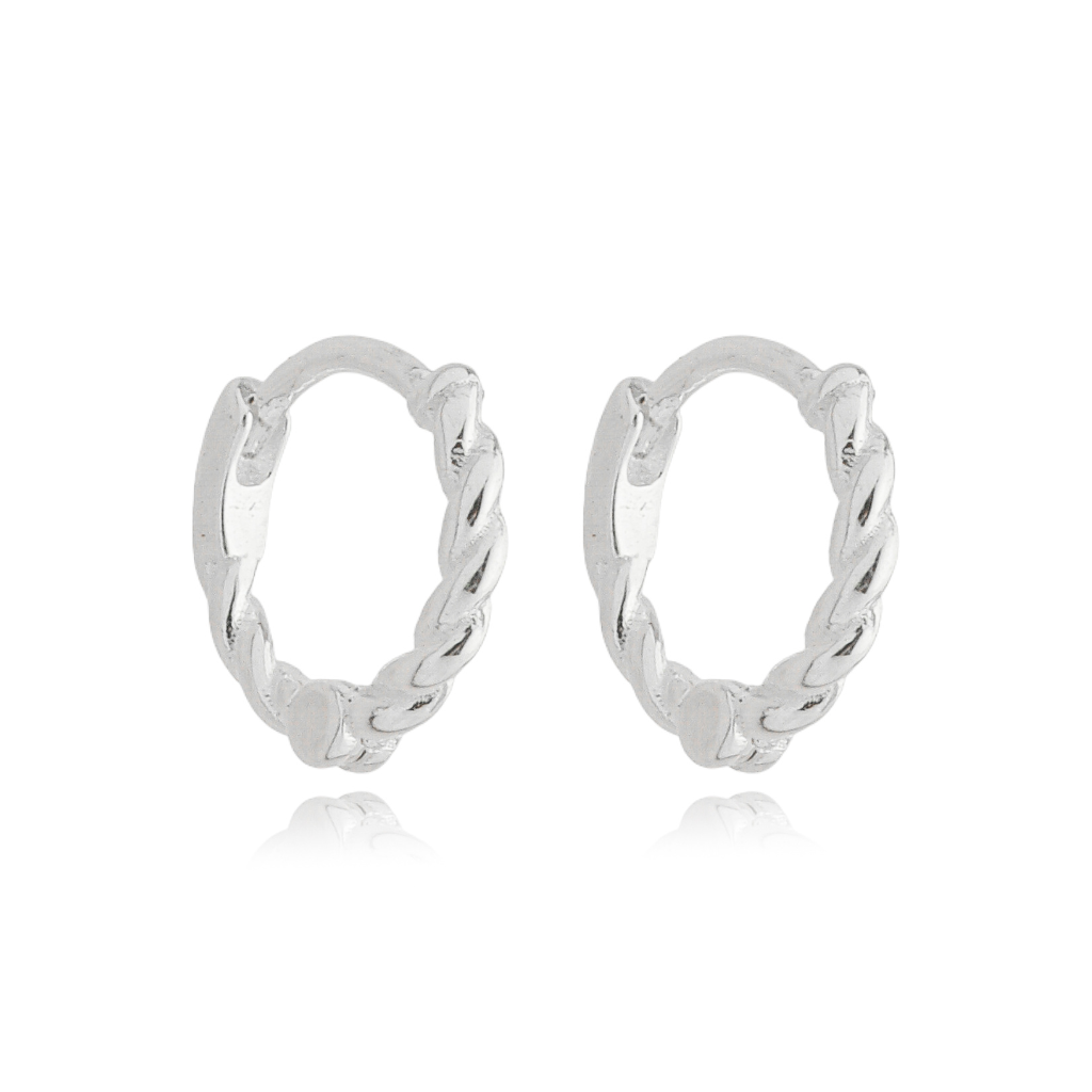 Argola Feminina em Prata - Torcida