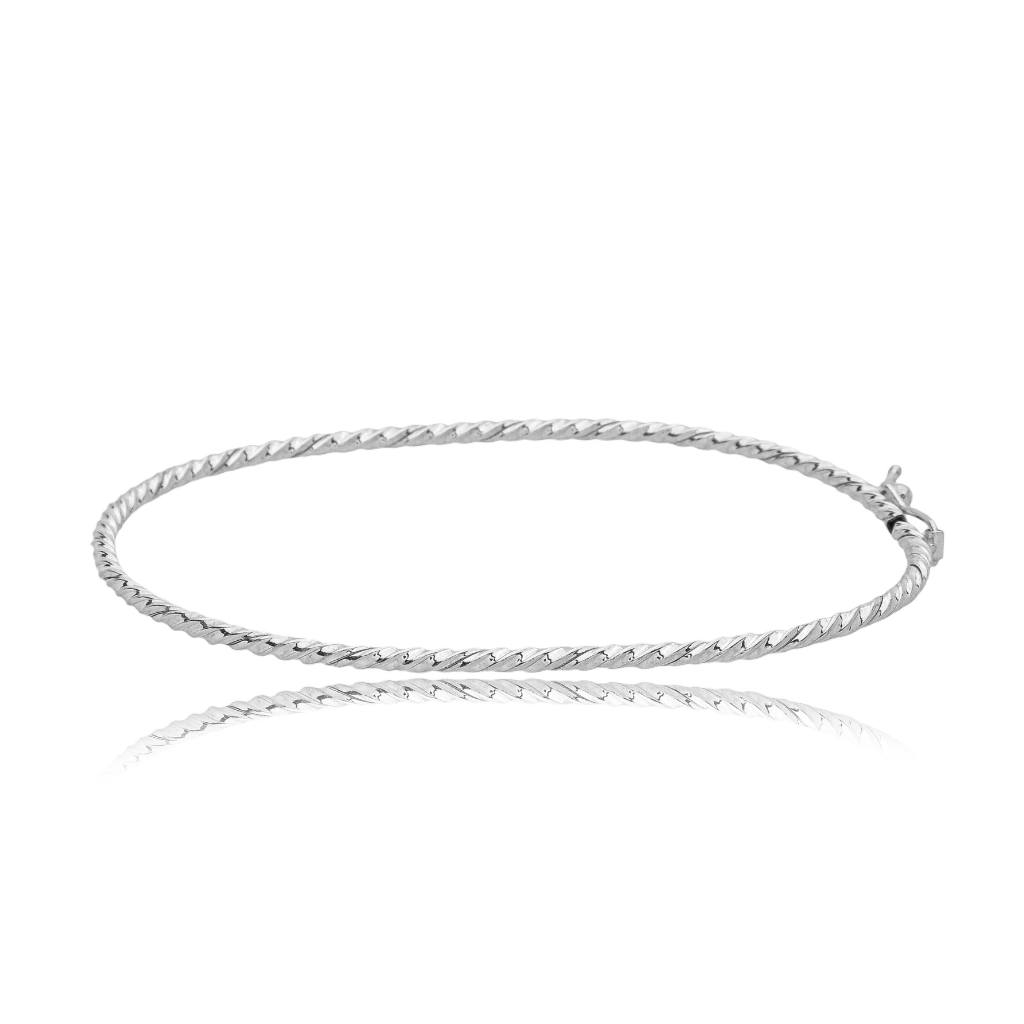 Bracelete Feminino em Prata - Fio Torcido