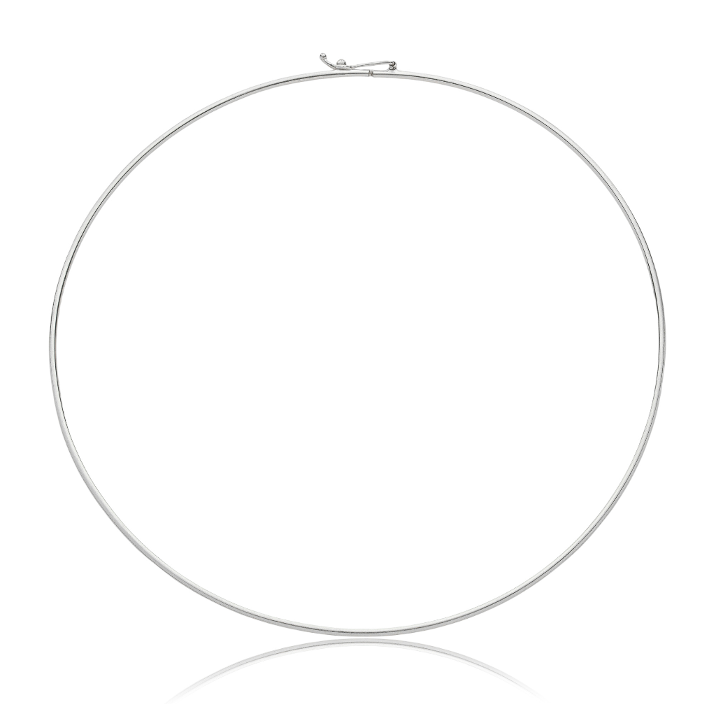 Choker Feminino em Prata - Aro Liso
