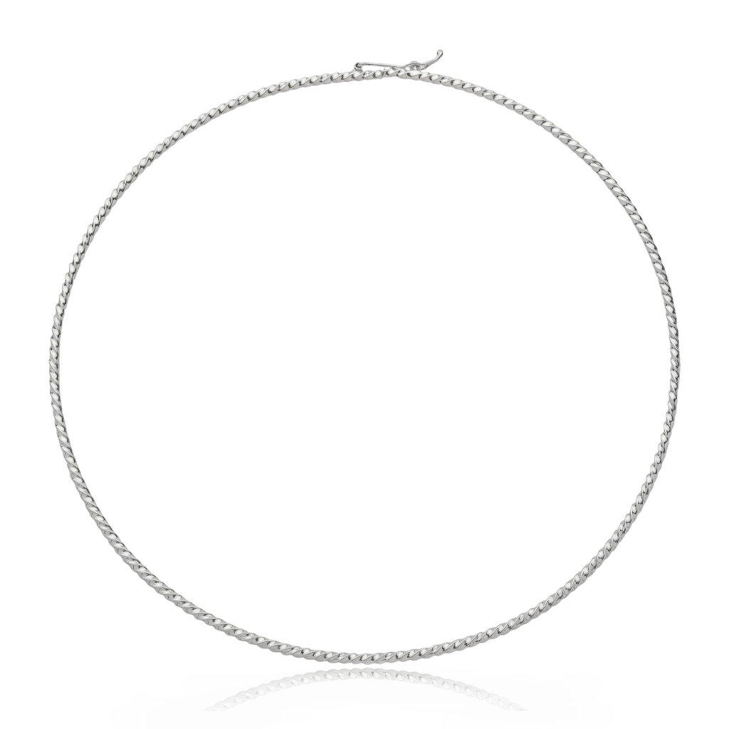 Choker Feminino em Prata - Aro Torcido