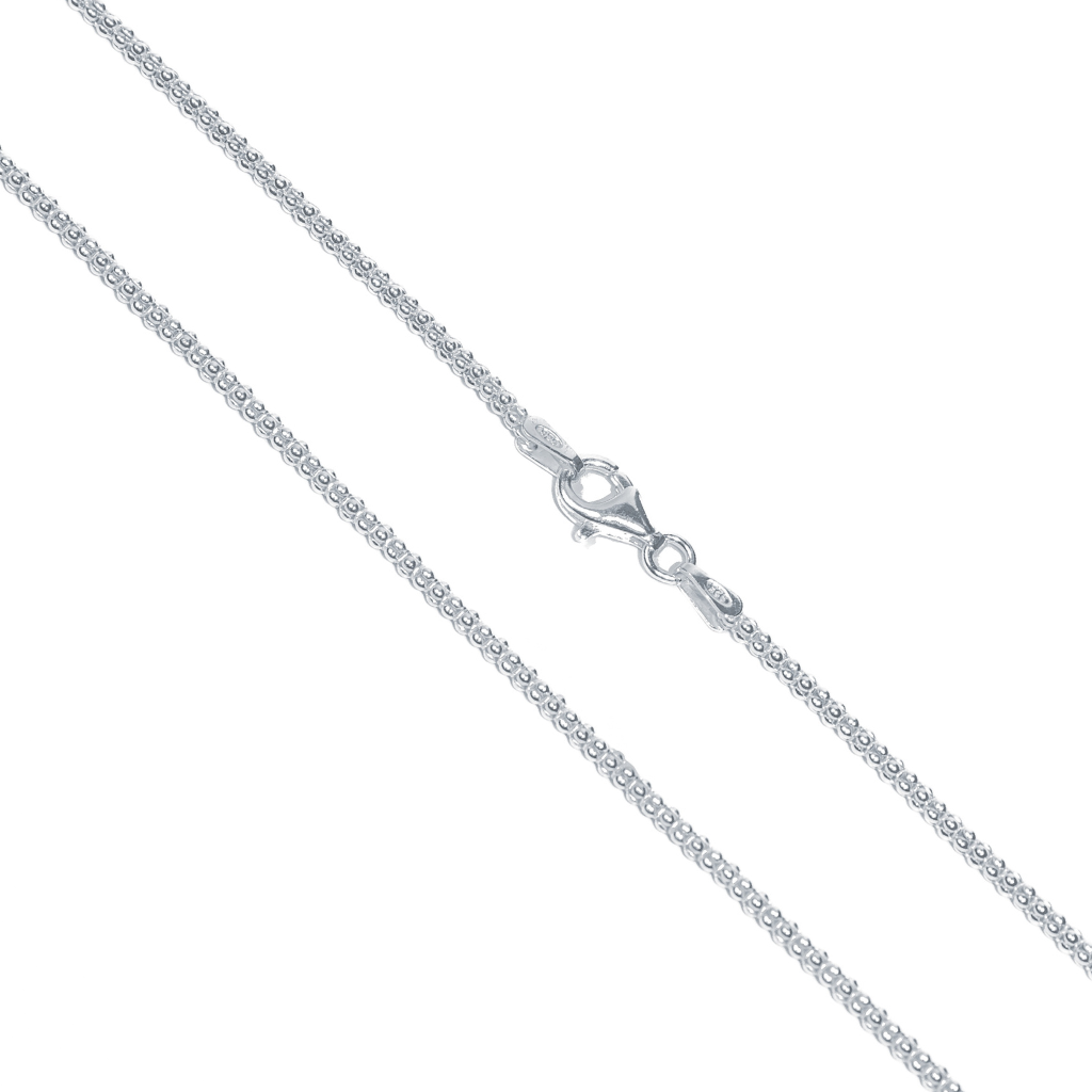 Corrente Feminina em Prata - Pipoca 2mm