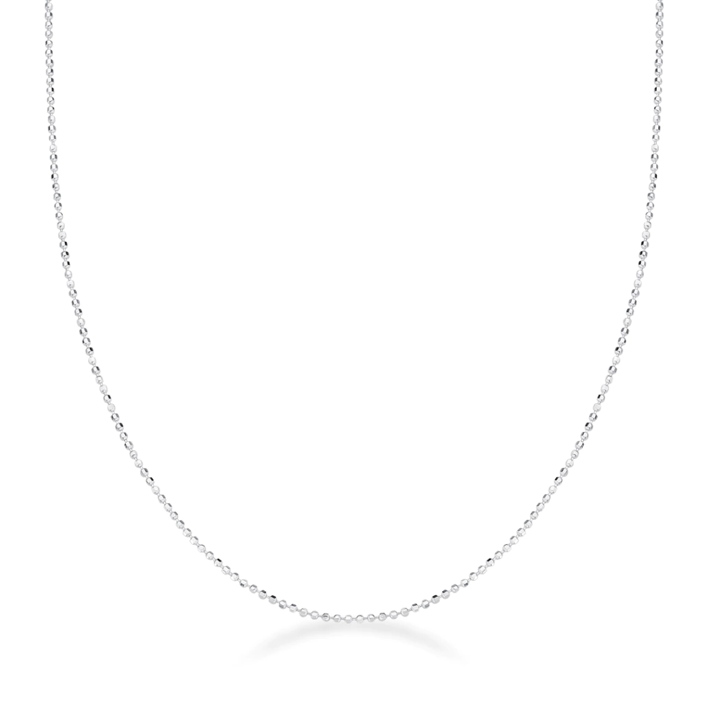 Corrente Feminina em Prata - Esferas 1mm