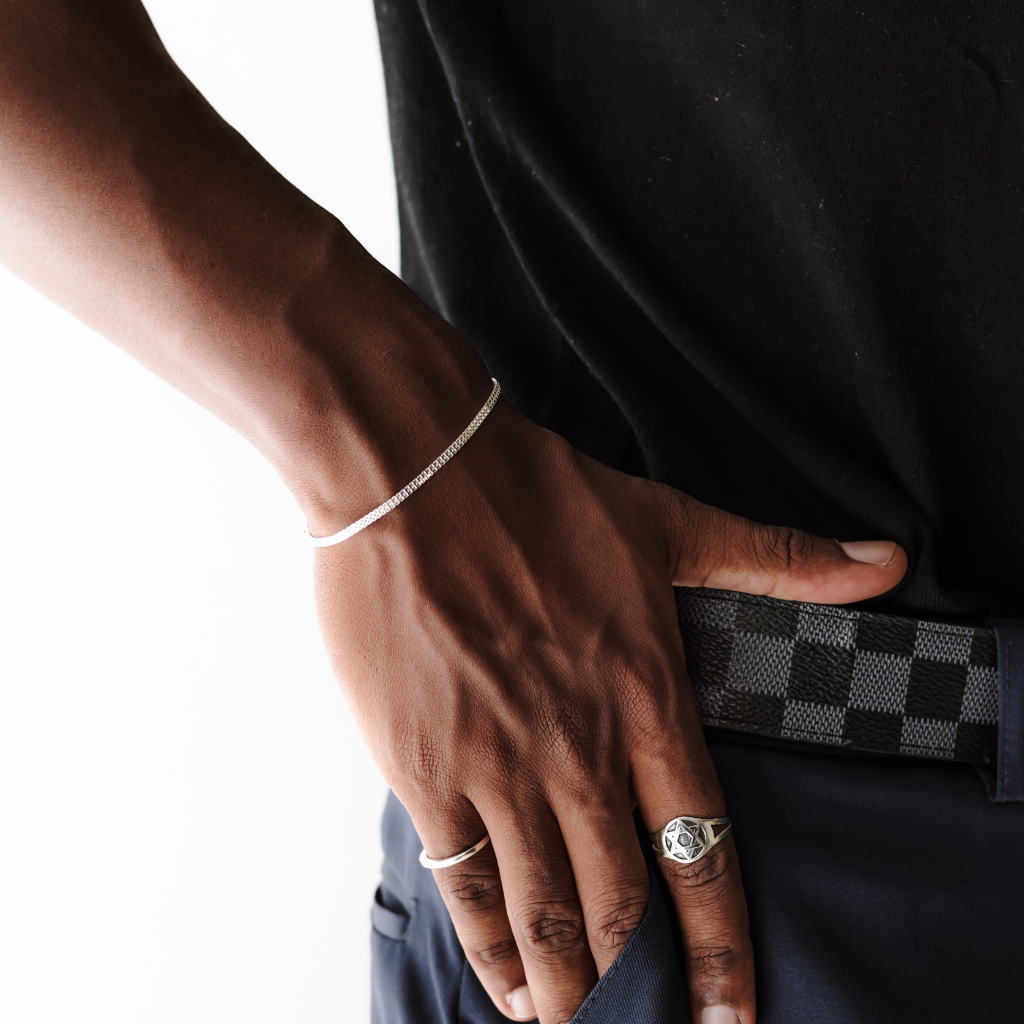 Pulseira em Prata 925 - Veneziana 2 Fios