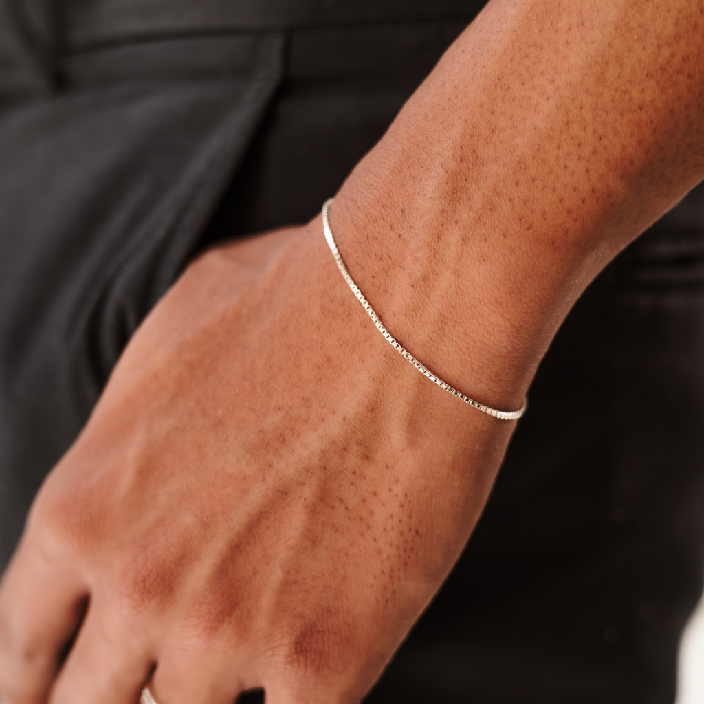 Pulseira em Prata 925 - Veneziana 1 Fio