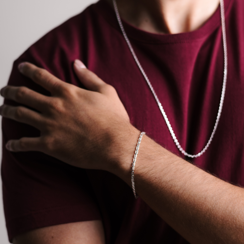 Pulseira em Prata 925 - Elo Quadrado