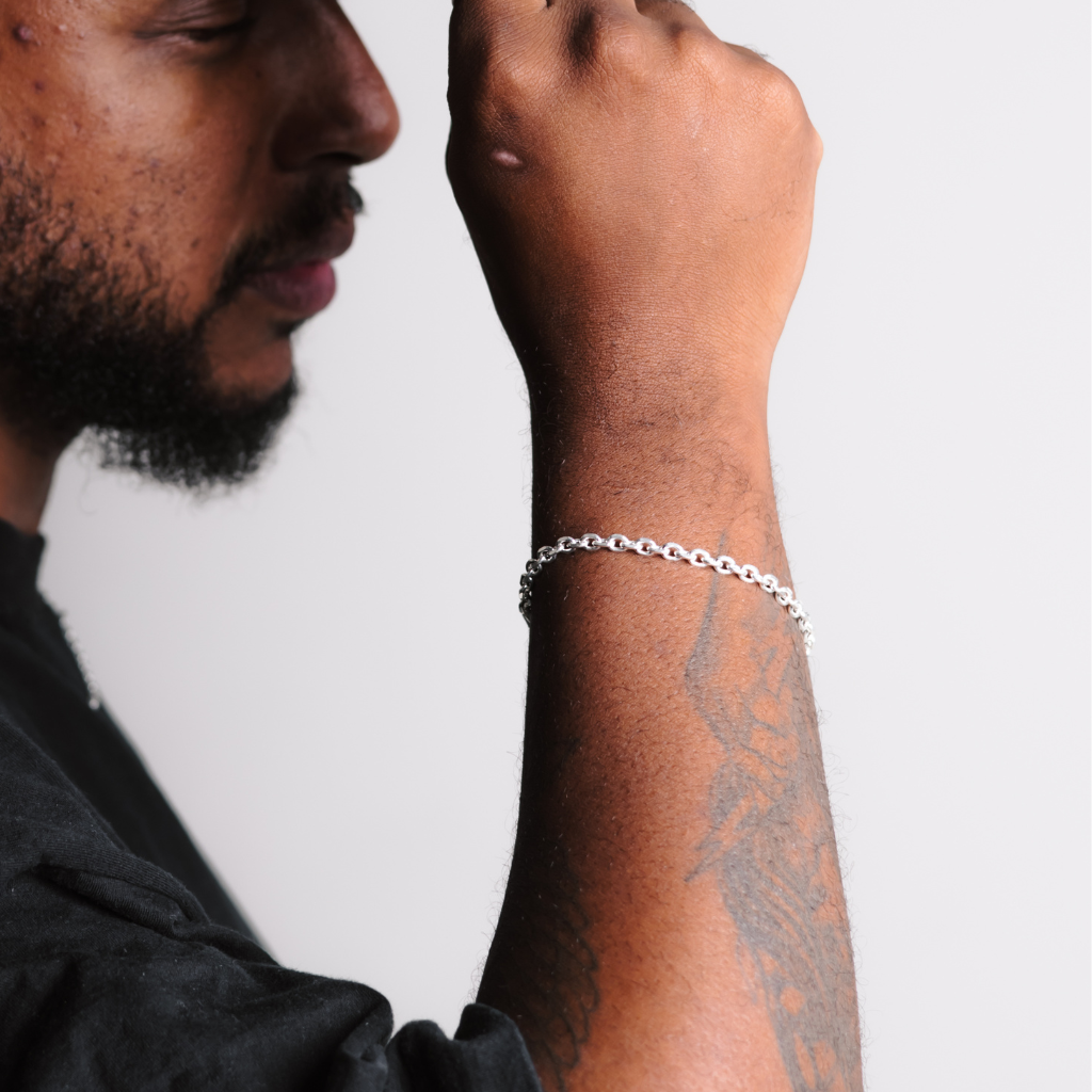 Pulseira em Prata 925 - Cadeado 4mm
