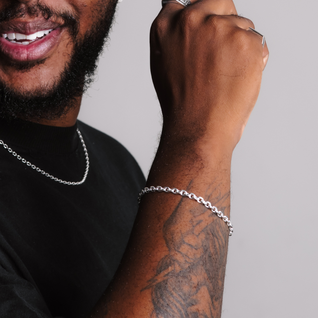 Pulseira em Prata 925 - Cadeado 4mm