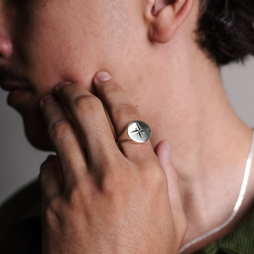 Anel em Prata 925 - Rosa dos Ventos