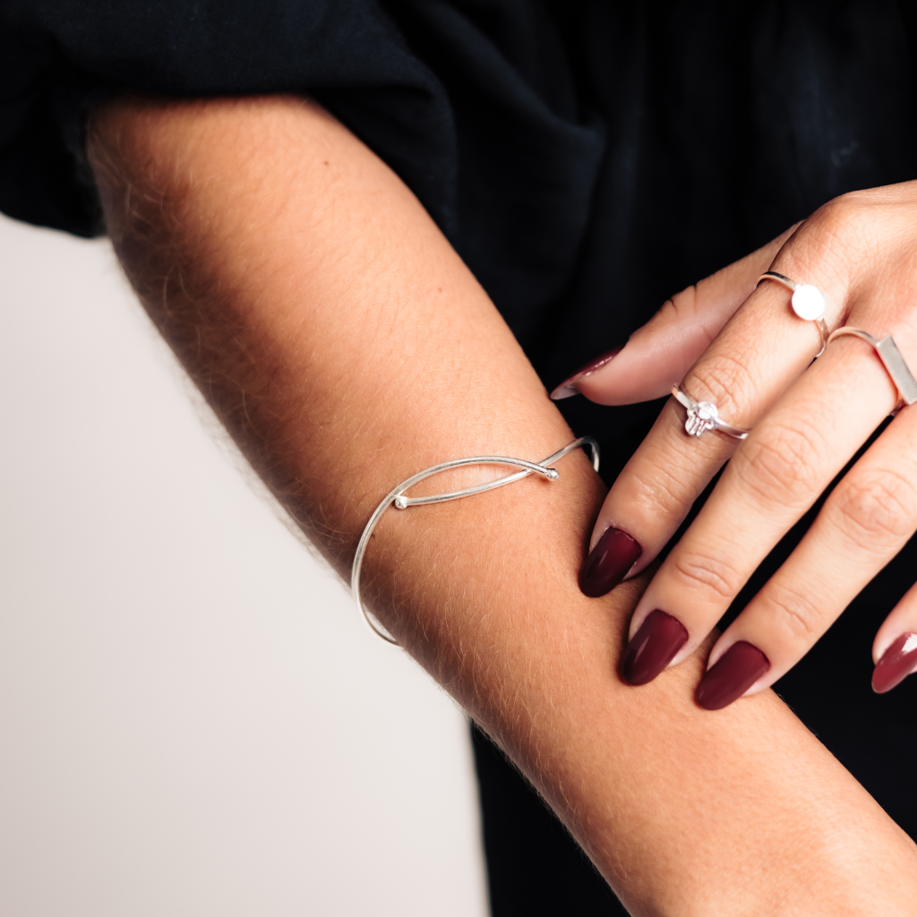 Bracelete Feminino em Prata - Transversal