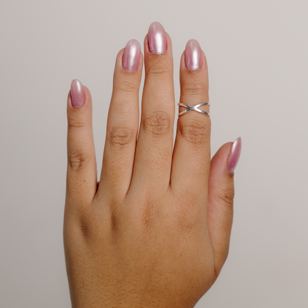 Anel Feminino em Prata - X Ajustável