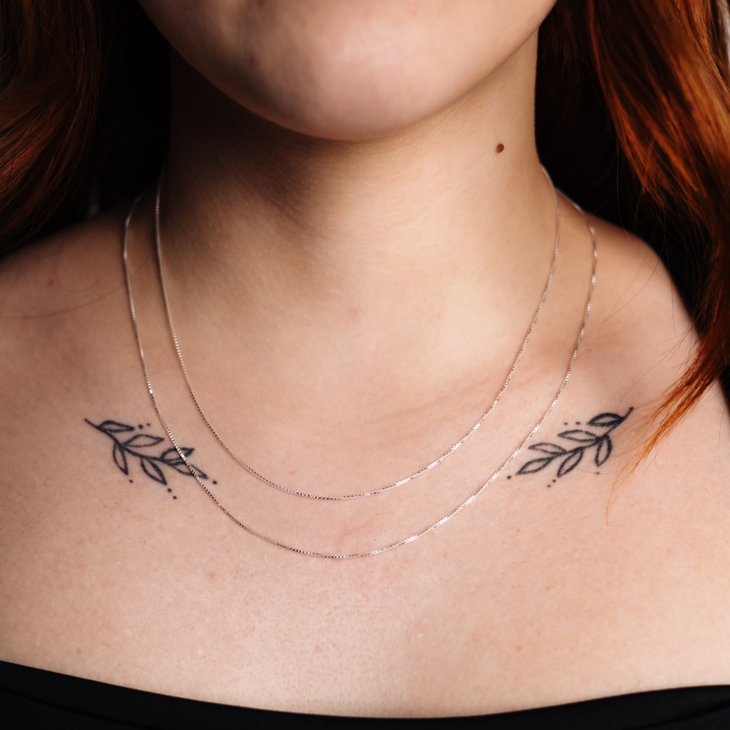 Corrente Feminina em Prata - Veneziana