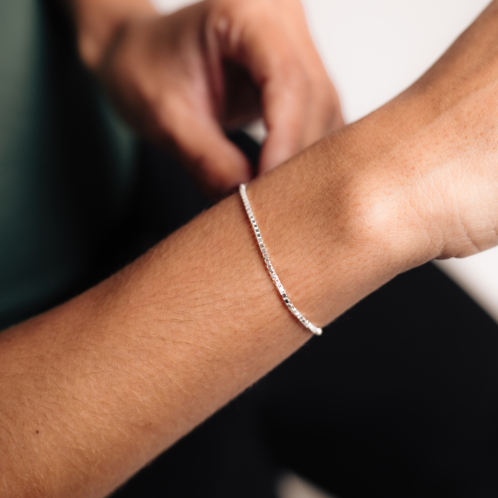 Pulseira Feminina em Prata 925 - Veneziana 1,2mm