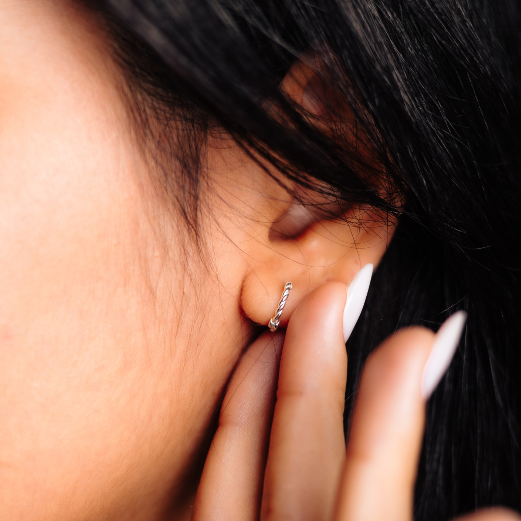 Argola Feminina em Prata - Torcida