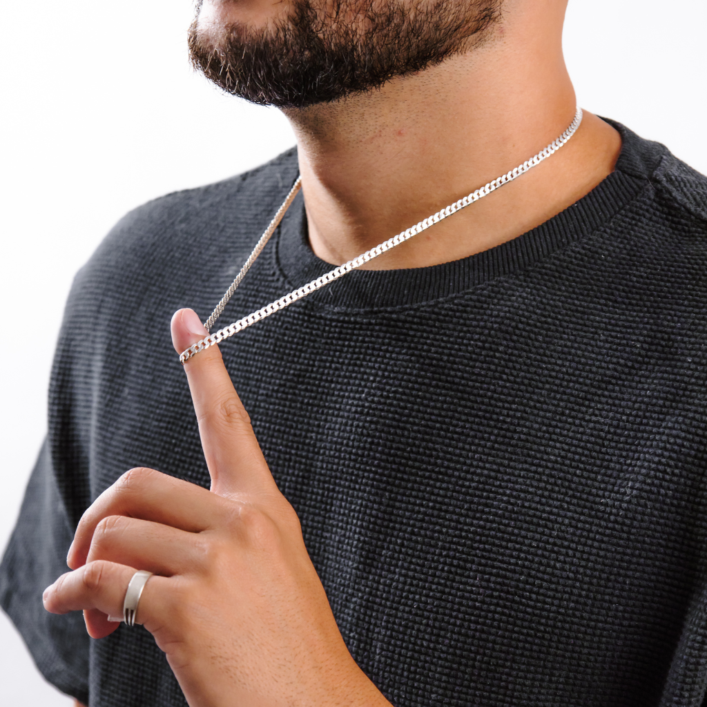 Corrente em Prata 925 - Grumet 4mm