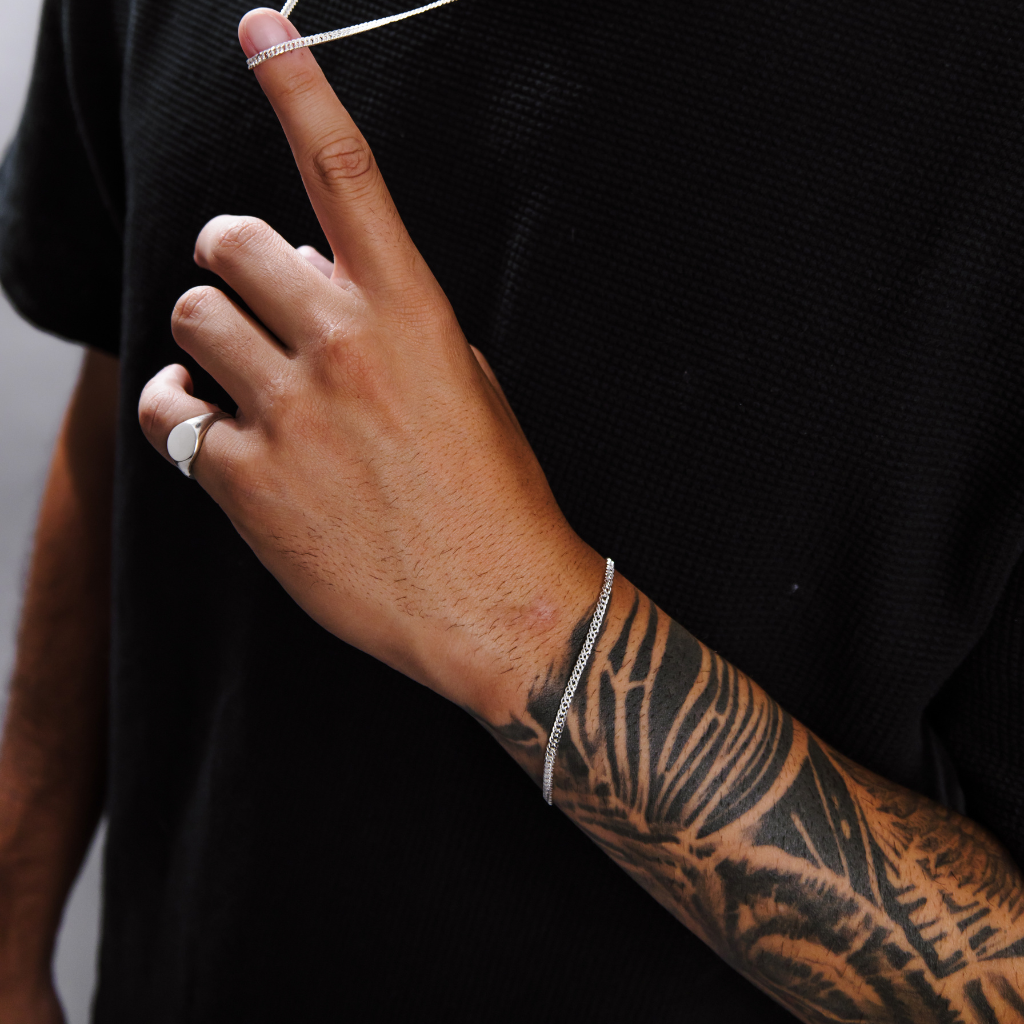 Pulseira em Prata 925 - Grumet Duplo 3mm