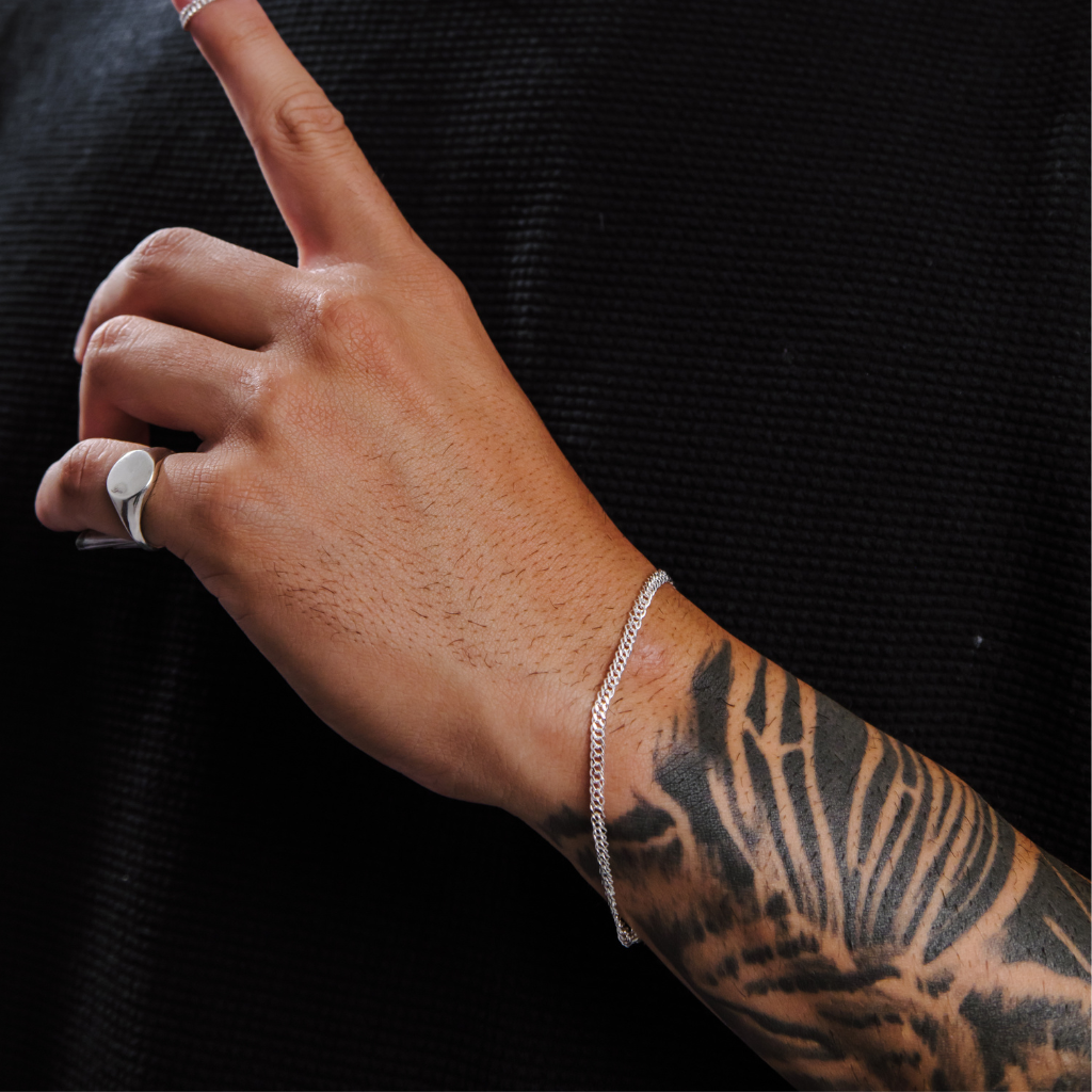 Pulseira em Prata 925 - Grumet Duplo 3mm