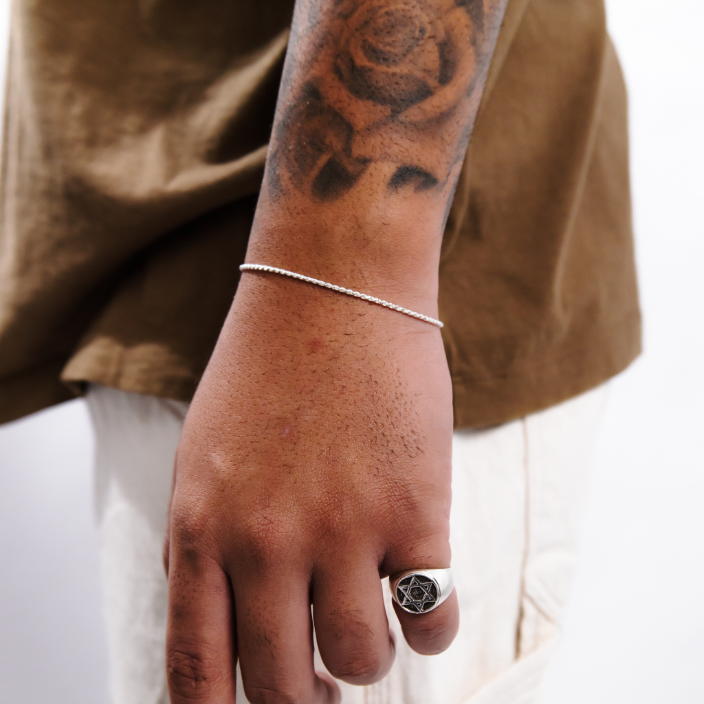 Pulseira em Prata 925 - Cordão Baiano 1,5mm