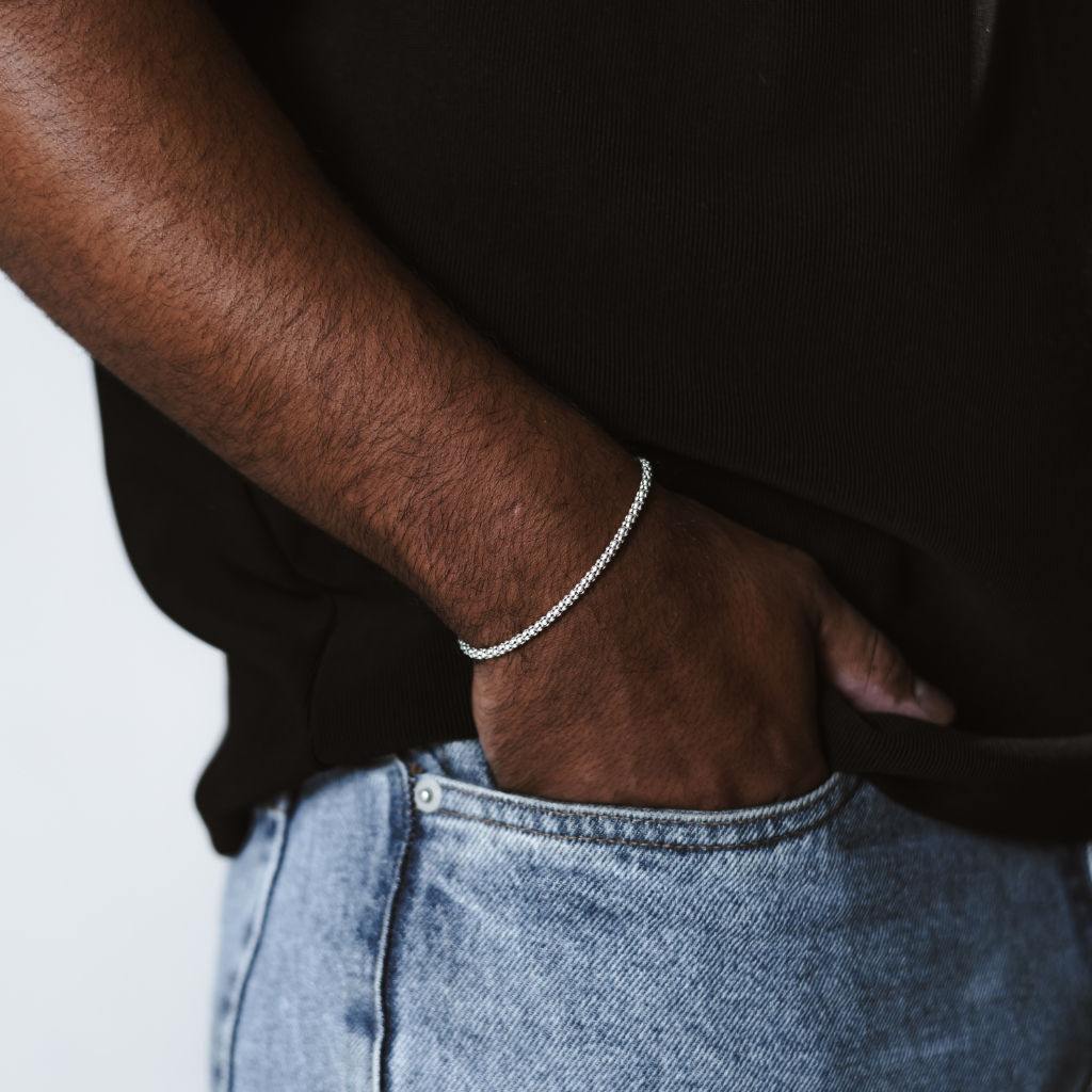 Pulseira em Prata 925 - Pipoca 3mm