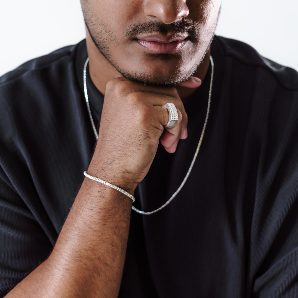 Pulseira em Prata 925 - Pipoca 3mm