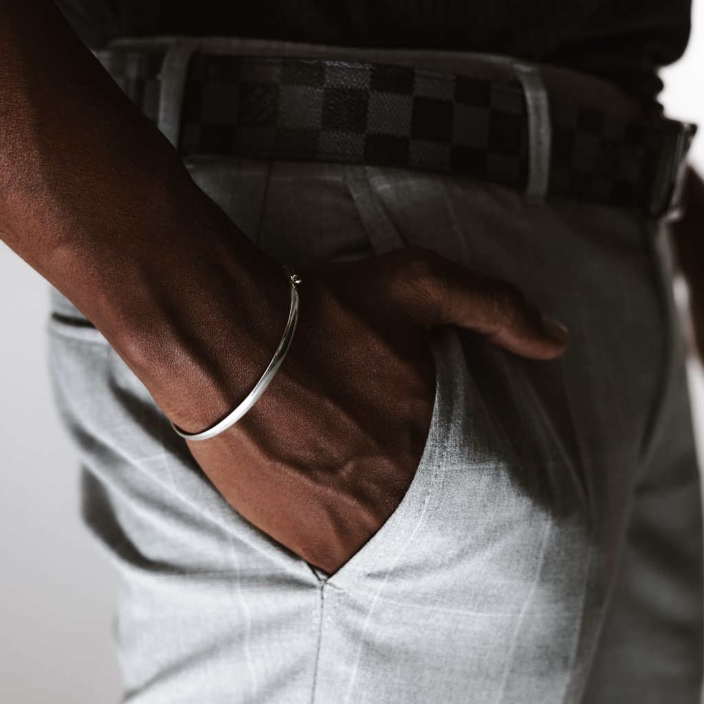 Bracelete em Prata 925 - Fio Abaulado 4mm