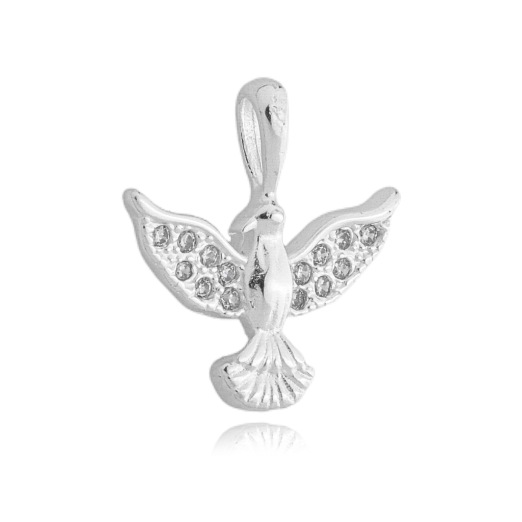 Pingente em Prata 925 - Espírito Santo Cravejado