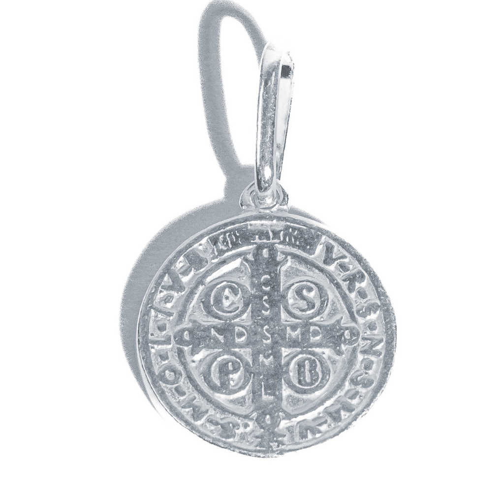 Colar em Prata 925 - Cordão Baiano com São Bento 16mm