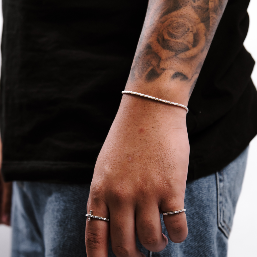 Pulseira em Prata 925 - Pipoca 2mm