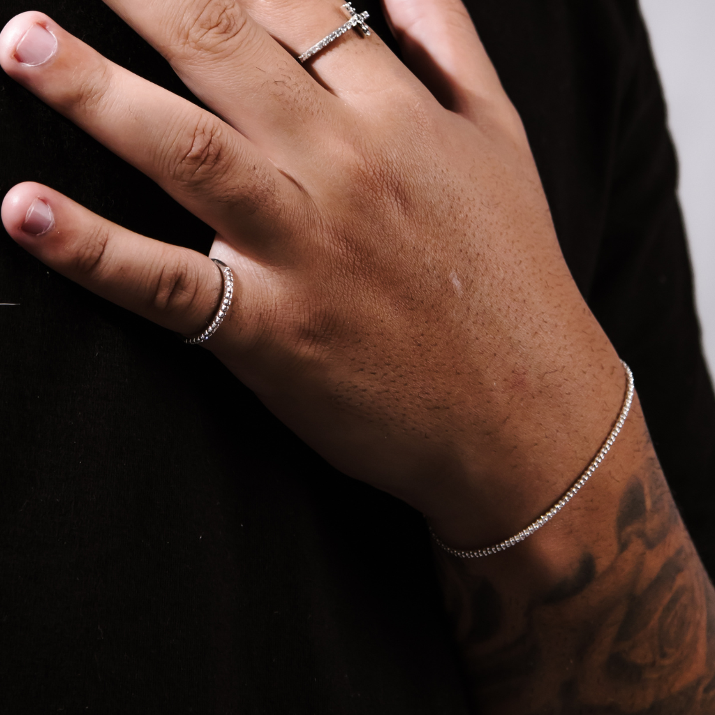 Pulseira em Prata 925 - Pipoca 2mm