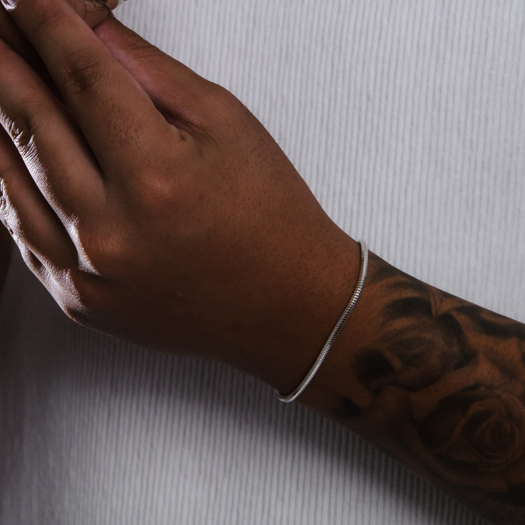 Pulseira em Prata 925 - Rabo de Rato Quadrada