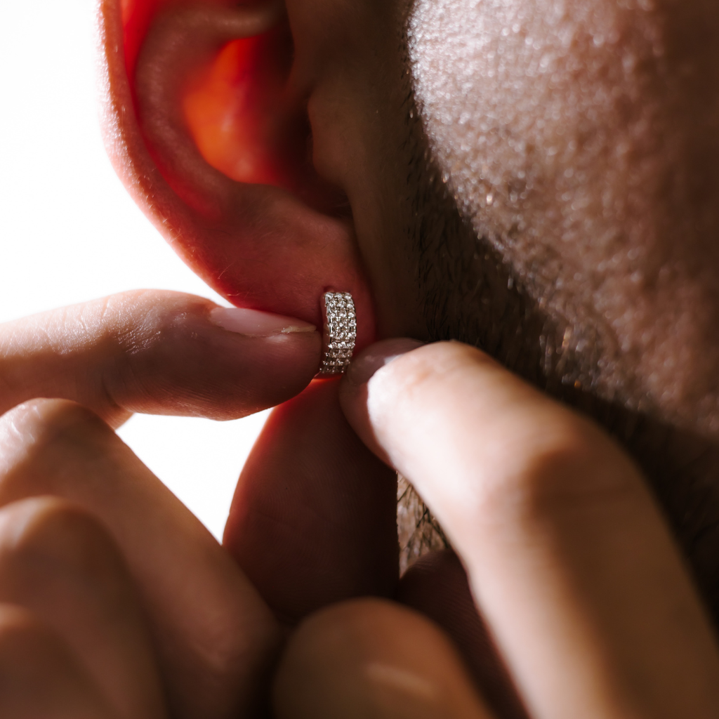 Brinco em Prata 925 - Argola Fileira Tripla