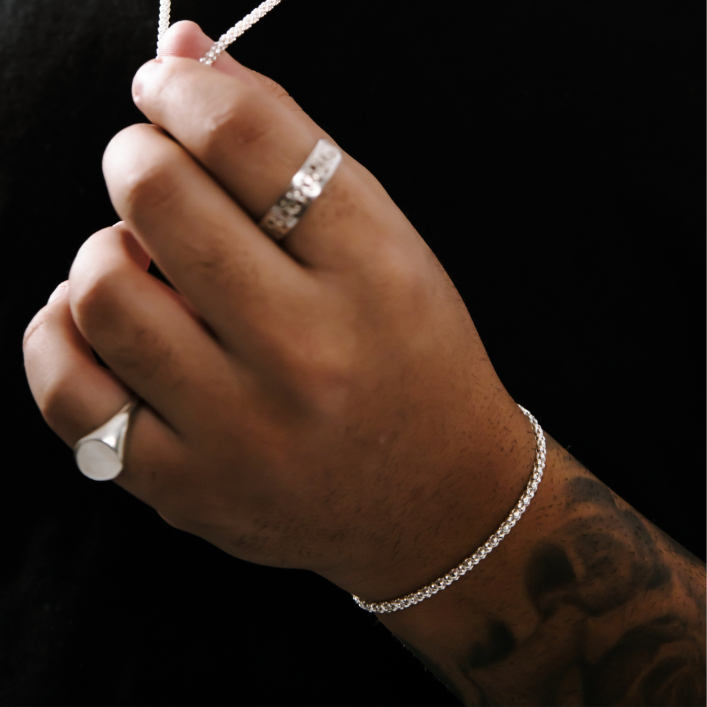 Pulseira em Prata 925 - Pipoca 3mm