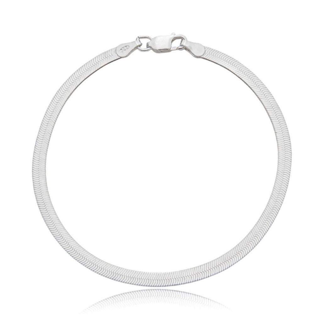 Pulseira Feminina em Prata - Laminada