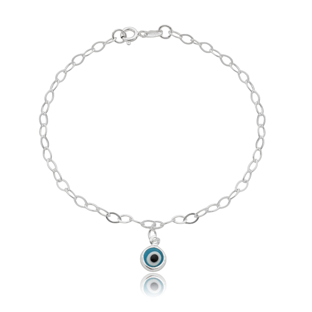 Pulseira Feminina em Prata - Olho Grego