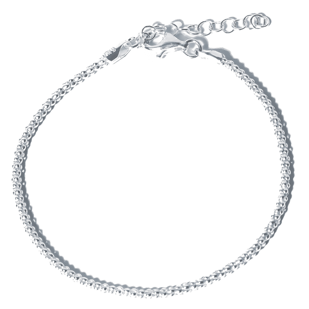Pulseira Feminina Prata 925 - Pipoca 2mm