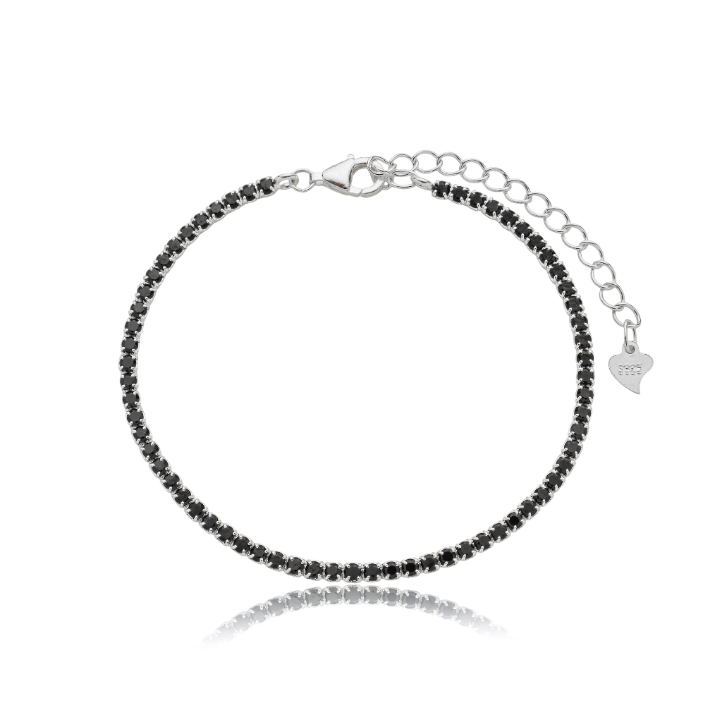 Pulseira Feminina em Prata - Riviera Ônix