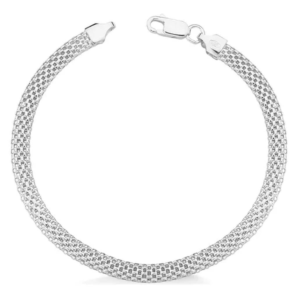 Pulseira em Prata 925 - Pipoca Achatada
