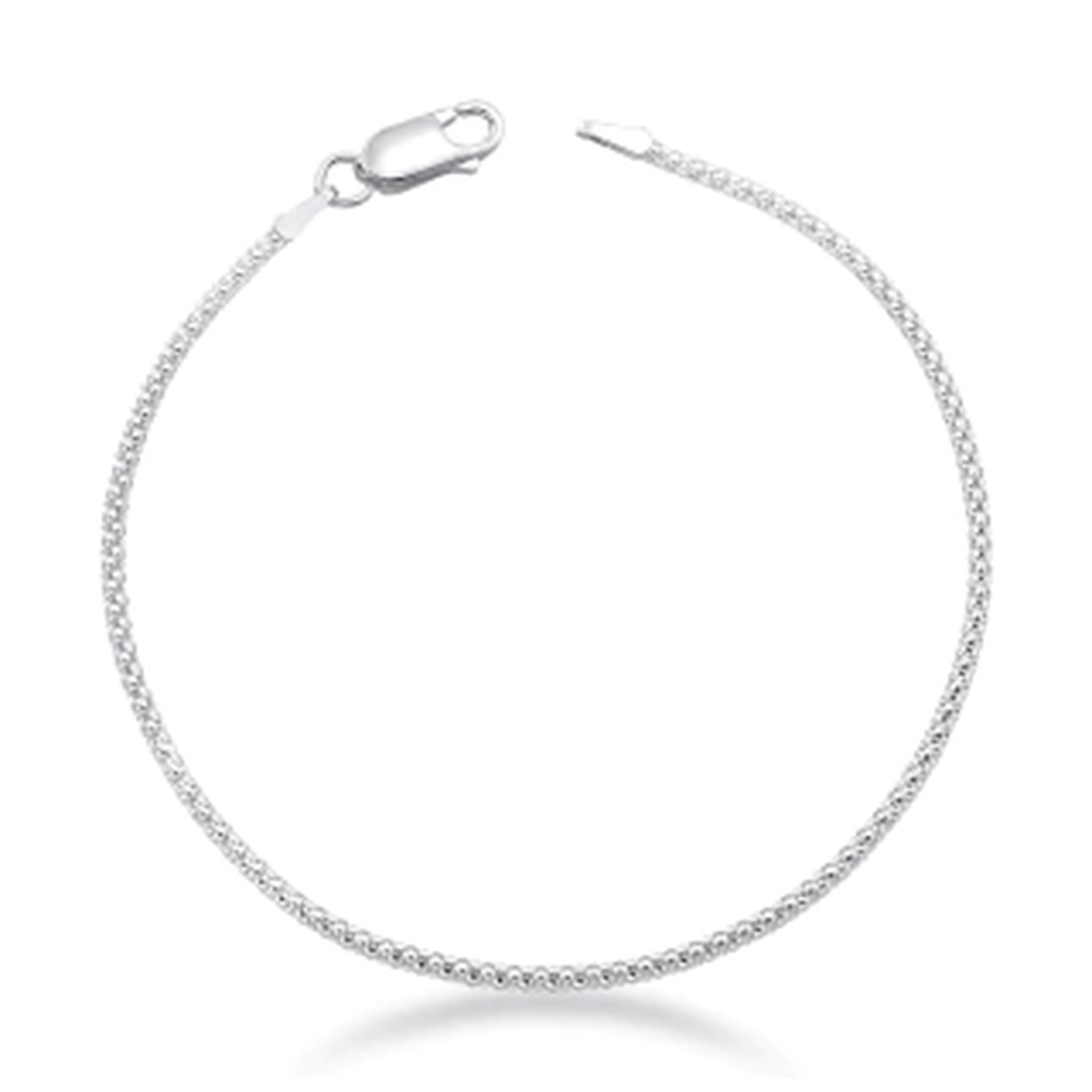 Pulseira Feminina Prata 925 - Pipoca 2mm