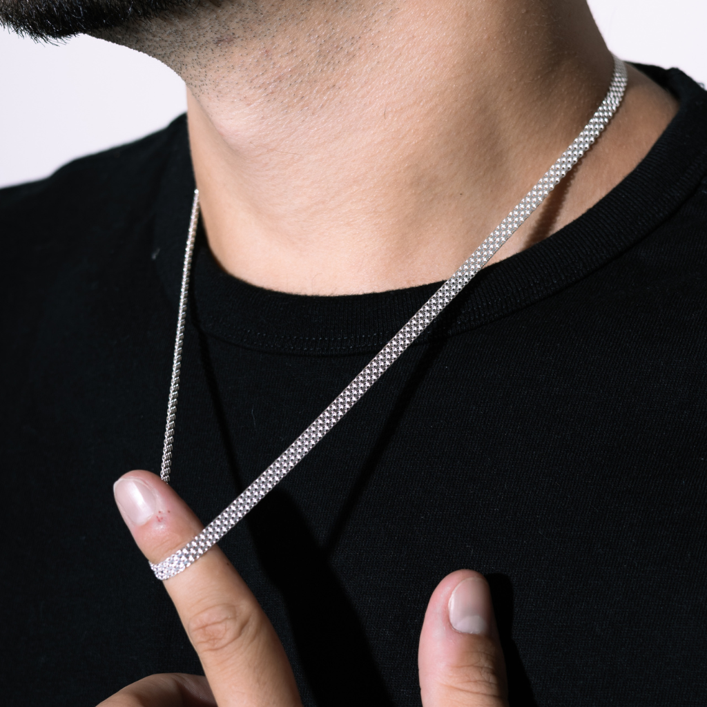 Corrente em Prata 925 - Esteira 4mm