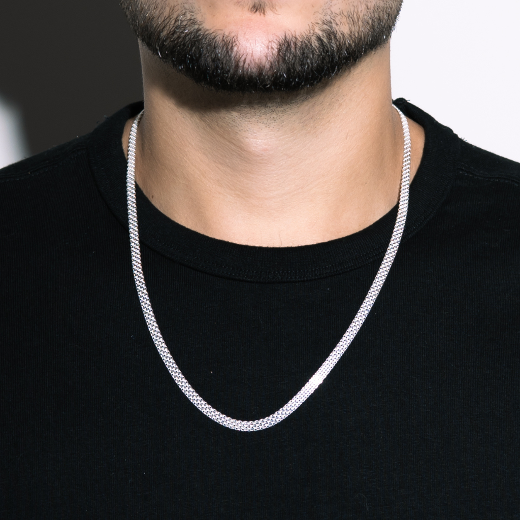 Conjunto em prata 925 - Esteira 4mm