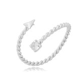 Anel Feminino em Prata - Ponto de Luz Regulável