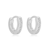 Argola Feminina em Prata 925 - Fileira Única