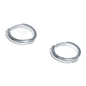 Kit de Brincos em Prata 925 - Argola Lisa Click