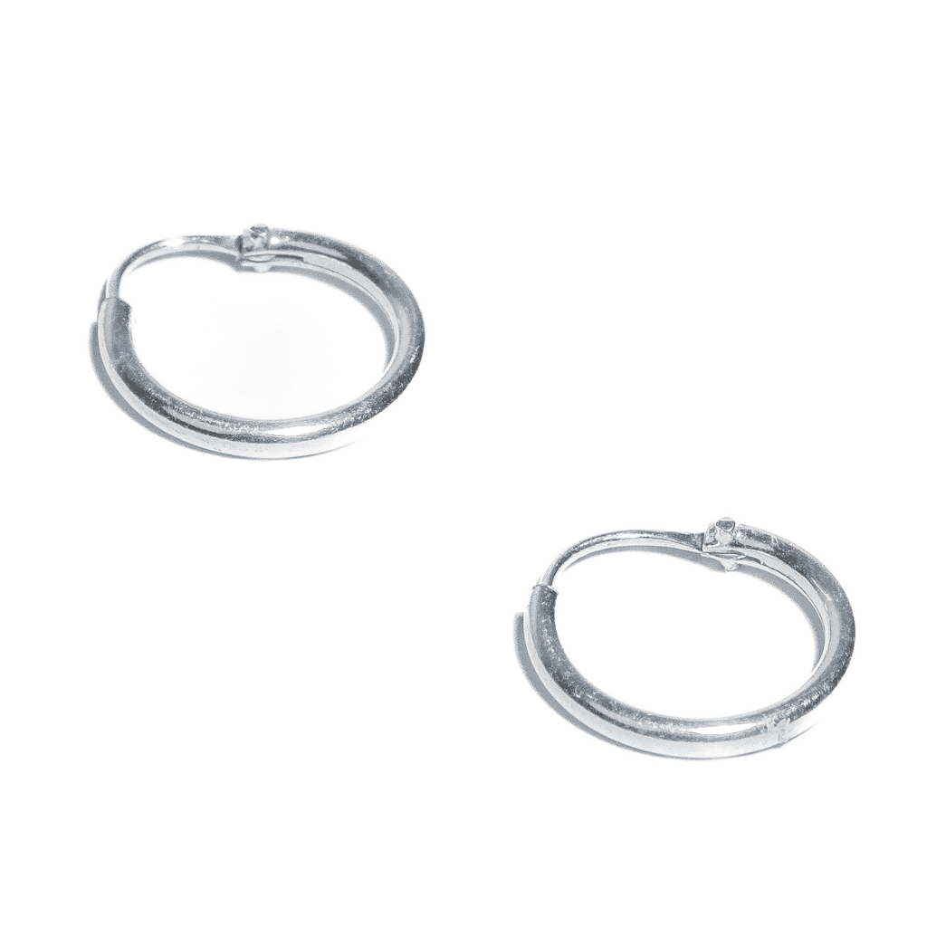 Brinco em Prata 925 - Argola Lisa Pino