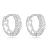 Brinco em Prata 925 - Argola Cravejada