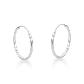 Brinco em Prata 925 - Argola Lisa Pino