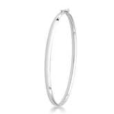Bracelete Feminino em Prata - Fio Abaulado 4mm