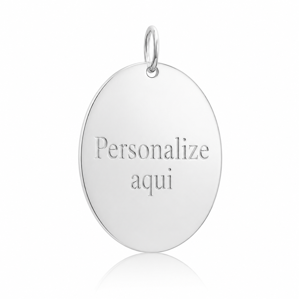 Pingente Personalizado em Prata 925 - Oval