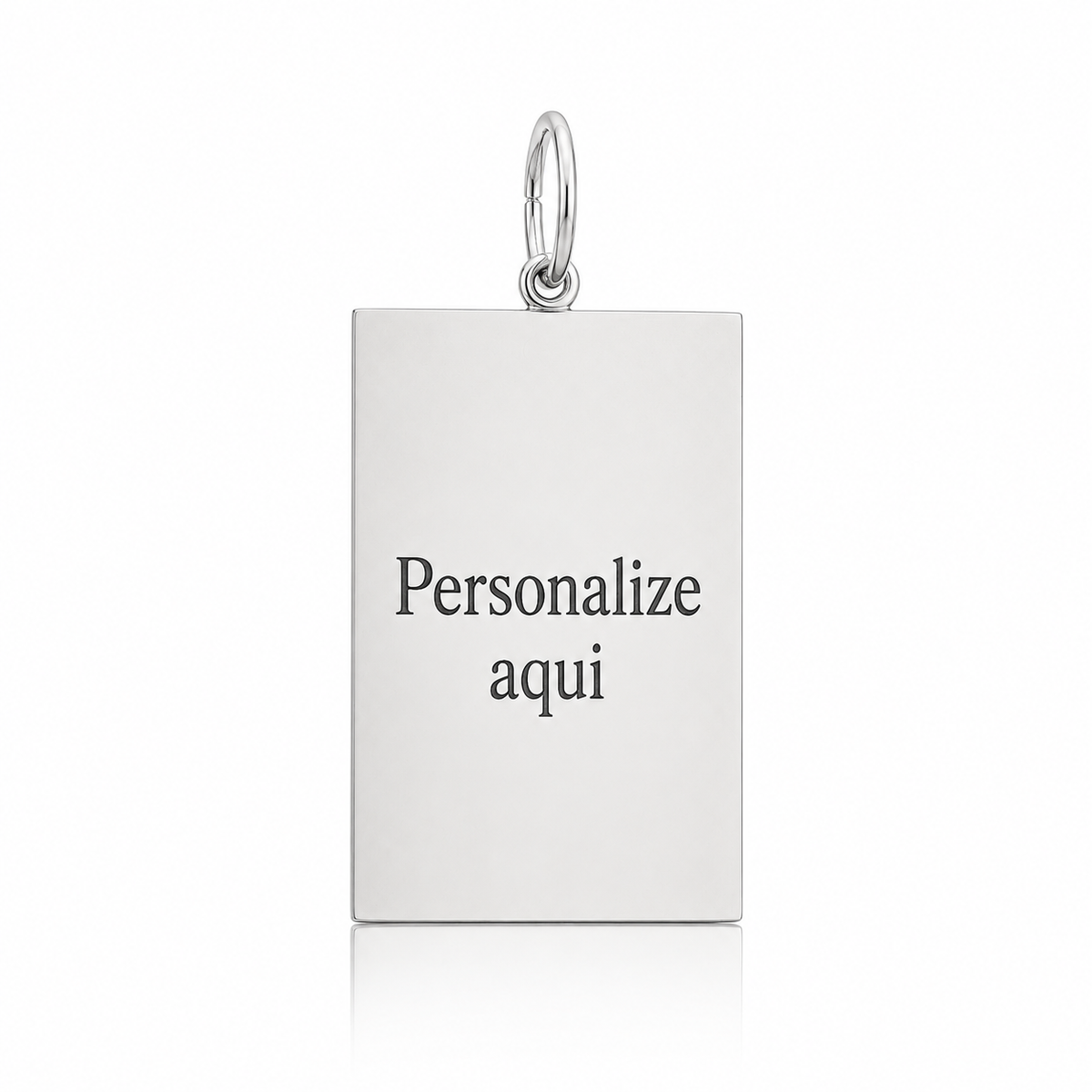 Pingente Personalizado em Prata 925 - Quadrado